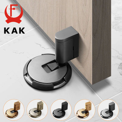 KAK-Tope de puerta magnético de alta resistencia, Tope de puerta mecánico, soporte de puerta ajustable, pegatina sin perforar, herrajes para puertas de muebles