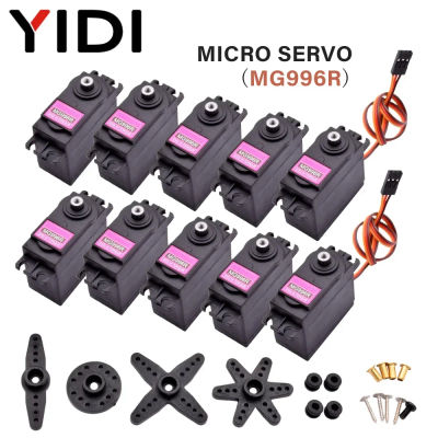 2/4 Uds MG996R JR servomotor de rotación de dirección 180 360 MG 996 engranaje de Metal de torsión de alta velocidad para RC coche helicóptero Arduino Robot