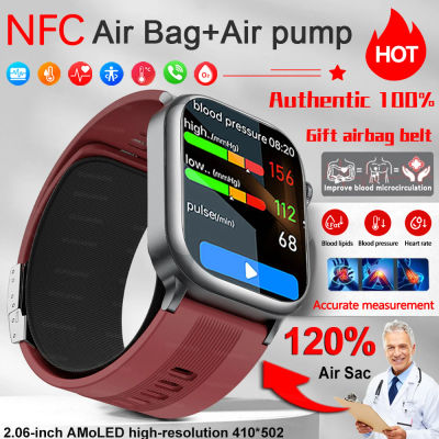 2025 nuevo grado de enfermería ECG + PPG bomba de aire Airbag presión arterial reloj inteligente de salud ácido úrico lípido HD llamada Smartwatche hombres mujer