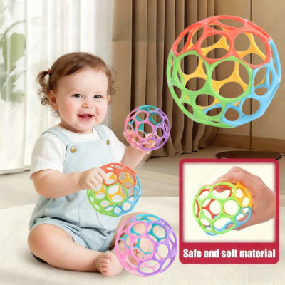 Pelota de Agarre para Bebés de 4 Colores, Juguete Sensorial Educativo con Diseño Recortado para la Flexibilidad de la Mano, Sonajero para Bebés y Niños Pequeños