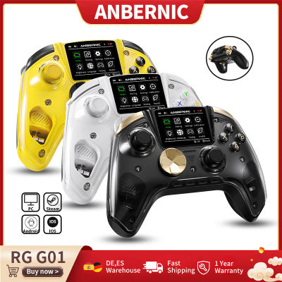 Control de Juegos Inalámbrico con Pantalla Interactiva ANBERNIC RG G01, Compatible con PC/Steam/Linux/Android/Switch/IOS, Gamepad Bluetooth