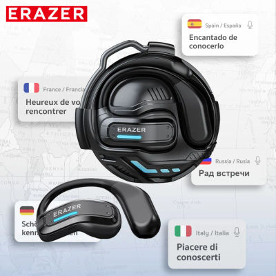ERAZER X8 AI traductor auriculares Gaming Bluetooth 5,4 auriculares inalámbricos baja latencia HD llamada auriculares con micrófono impermeable