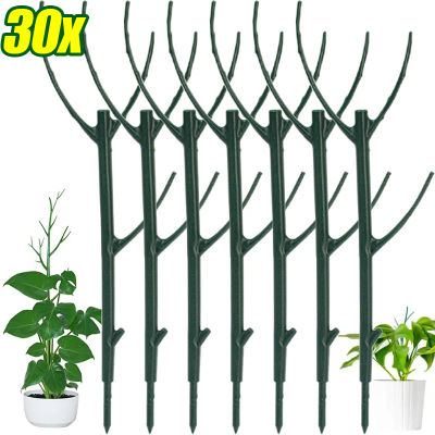Soporte de varilla de fijación para invernaderos y flores, soporte de plástico para plantas, estacas apilables para plantas, aro reutilizable para plantas de interior, 3-30 Uds.