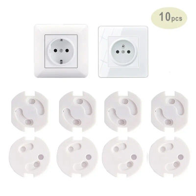 Cubiertas para enchufes de seguridad para bebés, protectores de enchufes de plástico eléctricos, protección de seguridad para enchufes seguros para niños, 10 Uds.
