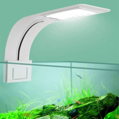 Lámpara LED para Acuario Pequeño, Impermeable, con Clip, 5W/10W/15W, Iluminación para Pecera, Lámpara Lateral con Clip para Plantas Acuáticas