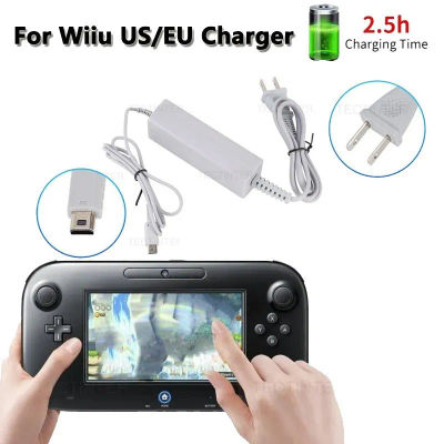Adaptador de cargador de CA para Nintendo Wii U, controlador de Cable de carga, Joystick, enchufe de la UE, fuente de alimentación de pared para el hogar para WiiU Pad