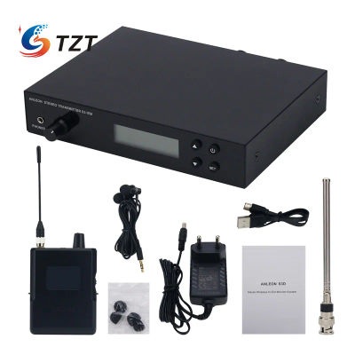 TZT ANLEON S3D 560-596MHz/640-676MHz Kit transmisor + receptor sistema de Monitor intrauditivo inalámbrico estéreo para puesta en escena