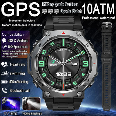 2026 nuevo t-rex 3 grado militar deportes reloj inteligente GPS seguimiento de movimiento 5 ATM impermeable ritmo cardíaco HD Bluetooth llamada Smartwatch hombres