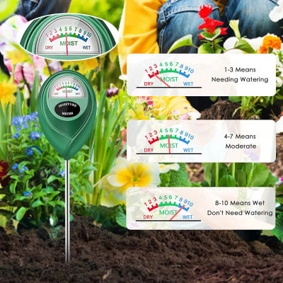 Medidor de humedad del suelo, Sensor higrómetro de suelo para jardinería, medidor de humedad del suelo para plantas de casa, césped, No requiere baterías, 1 ud.