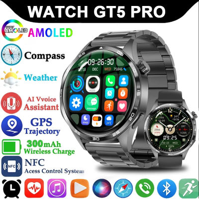 Reloj inteligente 5 Pro GPS NFC Smartwatch hombres 360*360 pantalla AMOLED Monitor de ritmo cardíaco Bluetooth llamada IP67 impermeable hombres Smartwatch