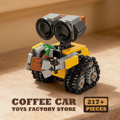 Mini Robot espacial MOC, juguetes de bloques de construcción, 217 Uds., modelo Bot con orugas, película clásica, bloques de ciencia ficción, muñecas, regalos de Navidad para niños y adultos