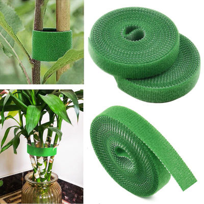 3 rollos de lazos verdes para plantas de hilo de jardín, vendaje de nailon para plantas, gancho para jardín, envoltura de caña de bambú, soporte, accesorios de jardín