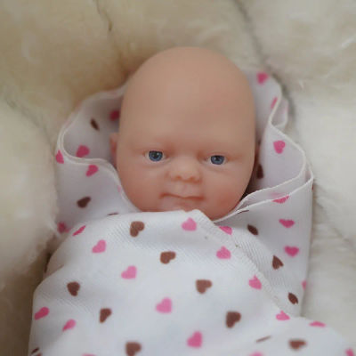 Muñeca de silicona de cuerpo completo de 4.5" (13cm) para bebés prematuros, modelo Lvy, realista, mini, reborn, sorpresa para niños, antiestrés