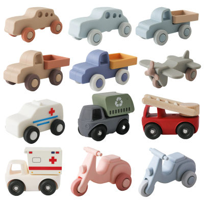 Juguetes para bebés Montessori, coche de silicona de 0 a 12 meses, cosas para bebés recién nacidos, juguete mordedor de silicona para bebés, coche de juguete educativo, bloques de silicona