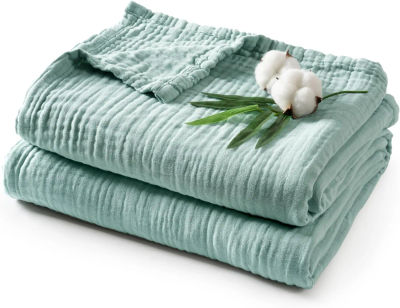 Manta de Muselina 100% Algodón, Manta Transpirable de 6 Capas para Cama Grande y Sofá, Manta de Gasa para Adultos para Todas las Estaciones