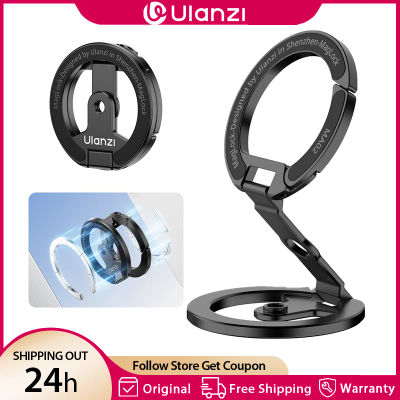 Ulanzi MA02 MagLock soporte magnético doble para teléfono soporte plegable para teléfono Magsafe con tornillo de 1/4 "para Iphone 16 15 teléfono Android Vlog