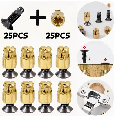 25 Piezas de Insertos de Reparación de Bisagras, Insertos de Fijación Reutilizables para Reparación de Puertas de Gabinetes y Muebles, Kit de Refuerzo de Placas para Puertas de Madera Sólida