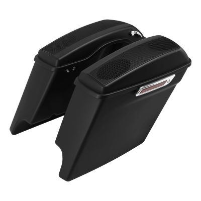 Alforjas duras estiradas de 5 ", altavoces recortados de 5x7" aptos para Harley Road Glide 2014-2024 2023 2022, bolsas laterales para equipaje de motocicleta