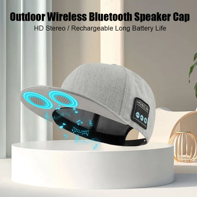 Gorro de música deportivo con Bluetooth, altavoz doble, inalámbrico, para correr, con micrófono, gorra de béisbol ajustable, altavoz inteligente