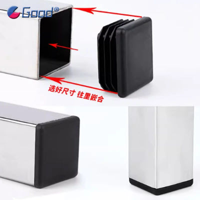 Tapones Cuadrados de Plástico Negro de 10x10mm~100x100mm, Tapones de Cierre para Tubos Rectangulares, Insertos para Tubos, Tapones para Patas de Mesa, Silla y Muebles