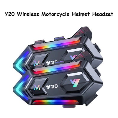 Y20 Bluetooth casco de motocicleta auriculares inalámbricos Motobike manos libres estéreo altavoz ruido motocicleta auricular
