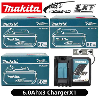 Cargador de Batería Original Makita de 18v, Recargable de Iones de Litio para Herramientas Eléctricas BL1850 BL1880 BL1860B LXT400, Batería Makita de 18v