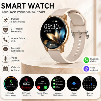 Nuevo reloj inteligente para hombres y mujeres, con Bluetooth, llamadas, monitor de frecuencia cardíaca, oxígeno en sangre, monitor de sueño, resistente al agua, más de 100 modos deportivos, reloj