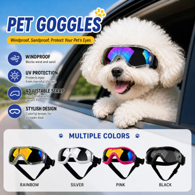Gafas de Sol Ajustables para Perros, Protección Anti-UV, Color Negro, Ampliamente Utilizadas, Accesorios para Mascotas