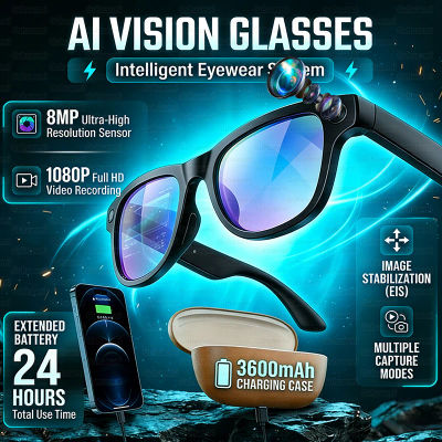 Gafas Inteligentes Ultra AI 2026 con Cámara HD de 800W, Asistente de Voz ChatGPT, 32GB de Almacenamiento, Traducción en Tiempo Real, Música Bluetooth y Función de Gafas de Sol