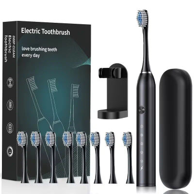 Nuevo 2026 cepillo de dientes eléctrico sónico, cepillo con temporizador para adultos, cargador USB de 5 modos, cepillos de dientes recargables, juego de cabezales de repuesto