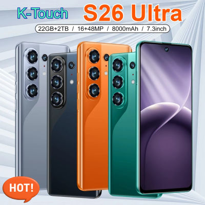 Teléfono Inteligente K-Touch 5G S26 Ultra, Teléfono Móvil Android, 22GB+2TB, Desbloqueo Facial, 5G, Doble SIM, 7800mAh, Pantalla HD de 7.3 Pulgadas, Batería de 8000mAh, Teléfono Móvil 5G