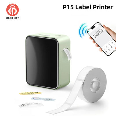 MarkLife-impresora térmica de etiquetas P15, Mini máquina de etiquetas adhesivas portátil inalámbrica compatible con Bluetooth para el hogar y la Oficina