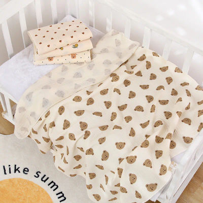 Manta envolvente de muselina de algodón con estampado de dibujos animados para bebé, manta receptora suave y transpirable para bebé recién nacido, para niños y niñas