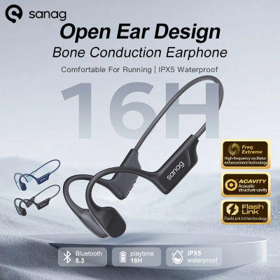 Sanag-auriculares de conducción ósea B22s, cascos con 16 horas de reproducción, IPX5, impermeables, Bluetooth 5,3, campo de sonido espacial dinámico