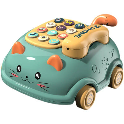 Juguete eléctrico de cuentos para bebés, modelo de coche de teléfono simulado educativo de aprendizaje temprano para niños con música ligera