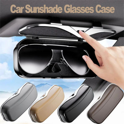 Caja de gafas multifunción para coche, soporte portátil para gafas de sol para coche, soporte para gafas de conducción, estuche para gafas, visera para almacenamiento de gafas