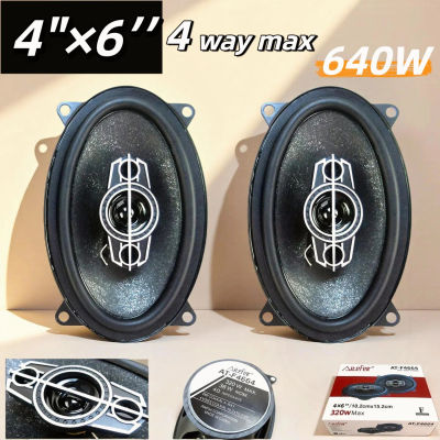 2 Altavoces Coaxiales de 4 y 6 Pulgadas, 320W, 4 Vías, para Auto, HIFI, Rango Completo de Frecuencia, Audio para Puerta, Música Estéreo, Tweeter, Mid-woofer