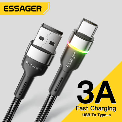 Essager 3A USB tipo C Cable USB A a tipo C Cables de carga rápida para xiaomi poco teléfono Samsung Redmi Cable de datos Cable cargador