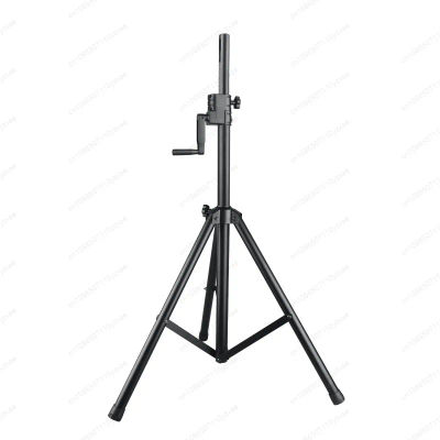 Soporte de altavoz con manivela manual totalmente de metal, trípode para altavoces PA de 12" y 15", soporte ajustable resistente