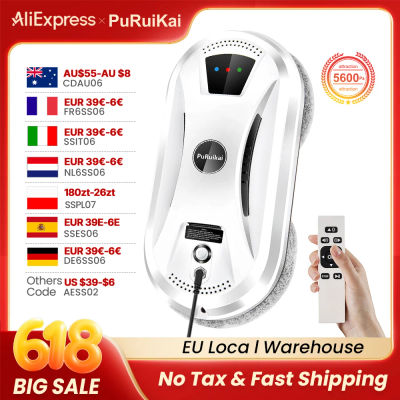 Robot Aspirador Ultrafino PuRuiKai, Robot Limpiacristales Eléctrico para Ventanas, Control Remoto para el Hogar