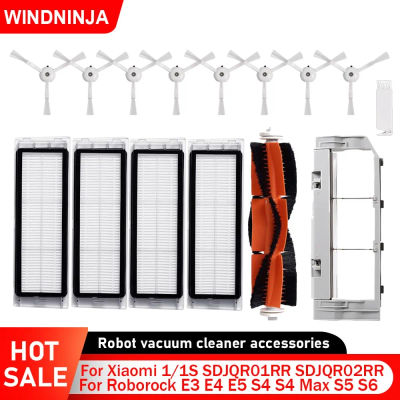 Para Roborock S4 S5 S6 E3 E4 E5 SDJQR02RR, para Xiaomi 1S Rockrobo Vacuum V1, cepillo lateral, filtro, cepillo giratorio, cubierta, pieza de repuesto para aspiradora