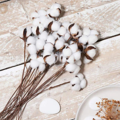 Plantas artificiales de algodón Natural, ramas de flores, festivales de boda, fiestas, guirnaldas de flores, jarrones, decoraciones para mesas de comedor para el hogar