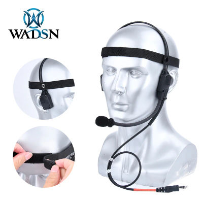 Auriculares de Conducción Ósea Tácticos WADSN MH180 MH180-V, Altavoz con Señal Atlantic, Auriculares para Airsoft, Conector 7.0, Kenwood U94 PTT
