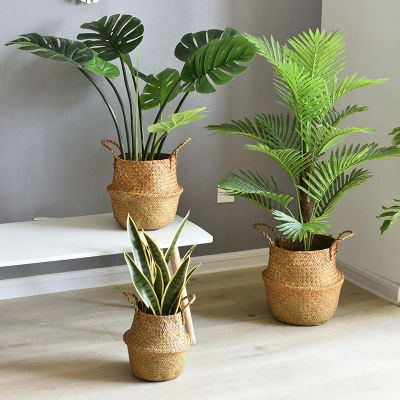 Cesta de almacenamiento de mimbre, cestas de flores, almacenamiento de ropa, cesta decorativa, maceta de mimbre, maceteros de jardín, organizador para el hogar
