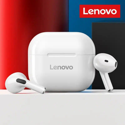 Auriculares Lenovo LP40 TWS inalámbricos Bluetooth 5,0, auriculares estéreo con Control táctil de graves, reducción de ruido, larga duración en espera, 230mAH