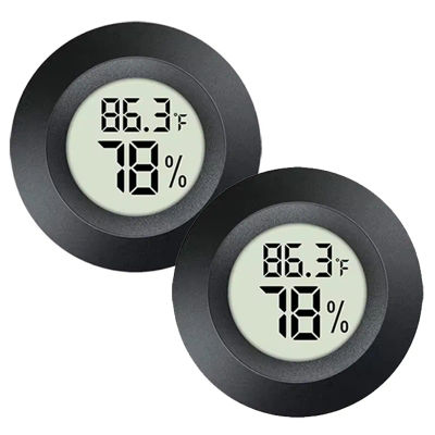1/2 Uds Mini higrómetro termómetro Fahrenheit o Celsius medidor Digital LCD Monitor interior habitación redonda medidor de temperatura de humedad