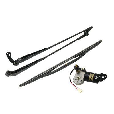 Conjunto de brazo de limpiaparabrisas, cargador, accesorios para montacargas, engranaje delantero, soporte basculante de vidrio, motor de limpiaparabrisas Mingyu de 24V
