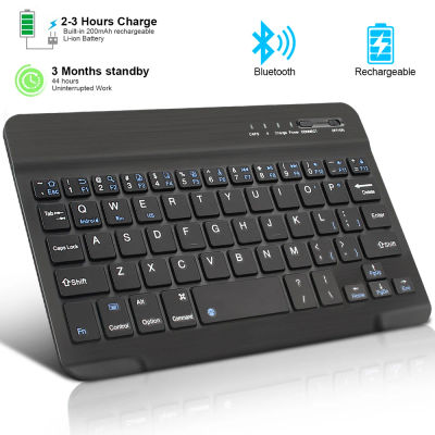 Teclado inalámbrico Bluetooth Mini teclado para ordenador portátil tableta teléfono ipad teclado para juegos recargable para Android iOS Windows