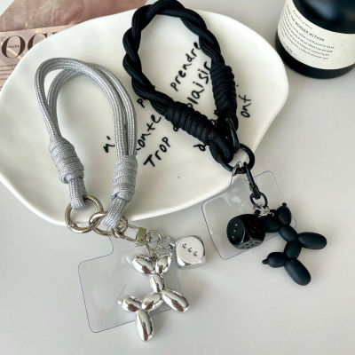 1 unidad de correa de muñeca para teléfono con diseño de perro globo y dados, bonita pulsera para teléfono con cordón, correa colgante para teléfono, adecuada para fundas de teléfono universales,