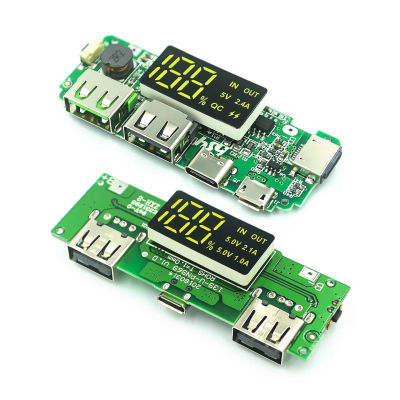 LED Dual USB 5V 2.4A Micro/tipo-c USB banco de energía móvil 18650 módulo de carga cargador de batería de litio placa protección de circuito